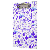 Personalisiertes medizinisches Thema Gesundheitswe Klemmbrett (Links)