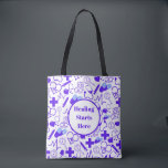 Personalisiertes medizinisches Thema Gesundheitswe Tasche<br><div class="desc">personalisiertes medizinisches Motiv,  das für Heilende konzipiert ist. Mit Design,  z.B. Stethoskopen,  Heartbeat Linien,  etc.,  angepasst mit einem Namen für eine persönliche Touch. Es ist perfekt für Ärzte,  Krankenschwestern und Medizinstudenten,  es ist ein nachdenkliches Geschenk,  das ihren Einsatz für Gesundheit und Wellness feiert.</div>