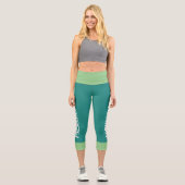 Personalisiertes Meer Capri Leggings (Vorderseite)