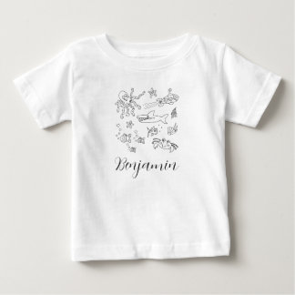 Personalisiertes Meer Leben Marine Unter dem Meer Baby T-shirt