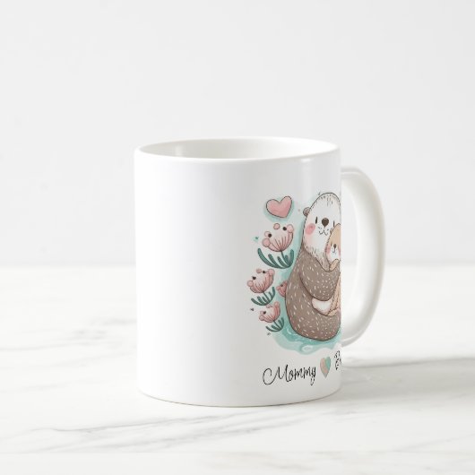 Personalisiertes Meer Otter Liebe Tasse (VorderseiteRechts)