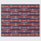 Personalisiertes Meereskorps Geschenkpapier (Flach)