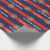 Personalisiertes Meereskorps Geschenkpapier (Ecke)