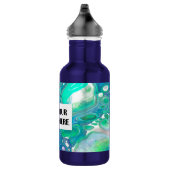 Personalisiertes Meerglas Digitale Abstrakte Kunst Edelstahlflasche (Rechts)