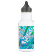 Personalisiertes Meerglas Digitale Abstrakte Kunst Edelstahlflasche (Links)