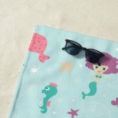 Personalisiertes Meerjungfernmuster Strandtuch (Beispiel)