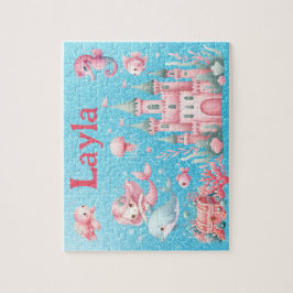 Personalisiertes Meerjungfrau-Kinder-Namen-Puzzle Puzzle