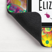 Personalisiertes, mehrfarbiges Art Deco Muster Mousepad (Ecke)