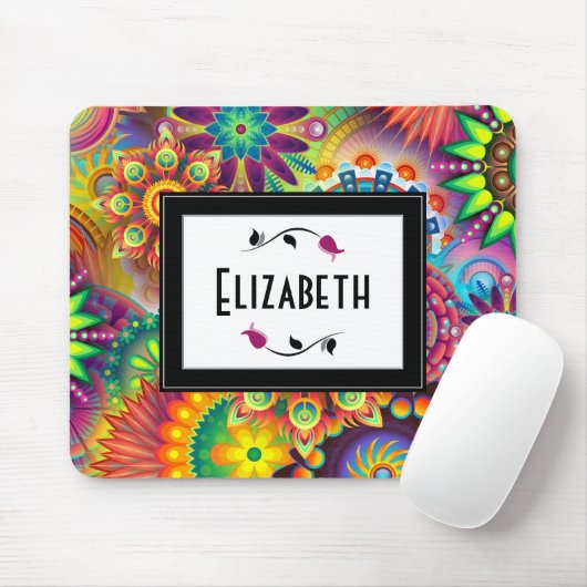 Personalisiertes, mehrfarbiges Art Deco Muster Mousepad (Mit Mouse)