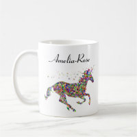 personalisiertes mehrfarbiges Einhorn
