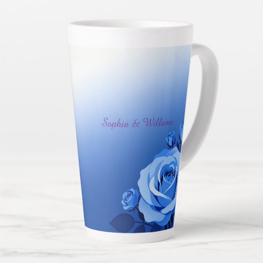 Personalisiertes Meilenstein-Jubiläum Blumengesche Milchtasse (Rechte Ecke)