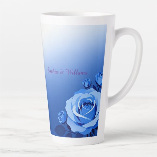 Personalisiertes Meilenstein-Jubiläum Blumengesche Milchtasse (Rechts)