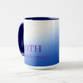 Personalisiertes Meilenstein-Jubiläum Blumengesche Tasse (Vorderseite Links)