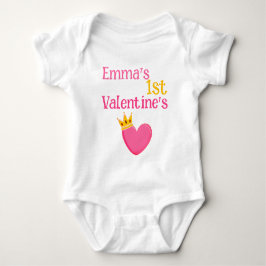 Personalisiertes MEIN ERSTER VALENTINSTAG Herz Süß Baby Strampler