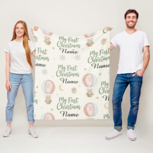 Personalisiertes Mein erstes Weihnachten Namens-An Fleecedecke