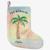 Personalisiertes Mele Kalikimaka Kleiner Weihnachtsstrumpf (Vorderseite)