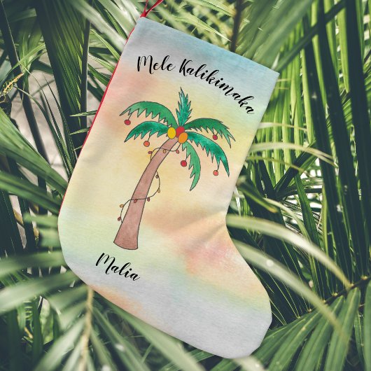 Personalisiertes Mele Kalikimaka Kleiner Weihnachtsstrumpf