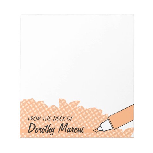 Personalisiertes Memo zum Grafikdesign-Marker Notizblock (Vorderseite)