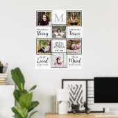 Personalisiertes Memorial 6 FotoCollage Beerdigung Poster (Heimbüro)