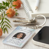 Personalisiertes Memorial Angel Wings Foto hinzufü Schlüsselanhänger (Vorderseite rechts)