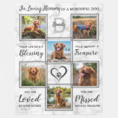 Personalisiertes Memorial Fleecedecke (Vorderseite)