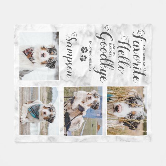 Personalisiertes Memorial Fleecedecke (Vorderseite (Horizontal))