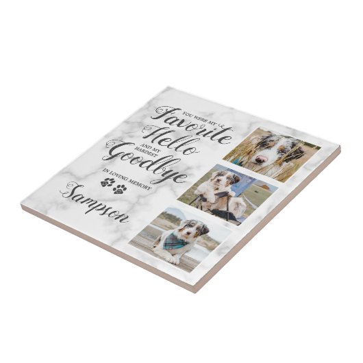 Personalisiertes Memorial Fliese (Seite)