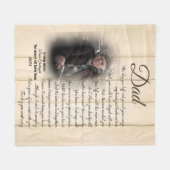 Personalisiertes Memorial Foto Blanket für den Ver Fleecedecke (Vorderseite (Horizontal))
