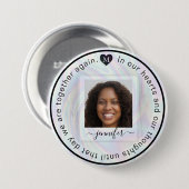 Personalisiertes Memorial Foto Heart Monogram Button (Vorne & Hinten)