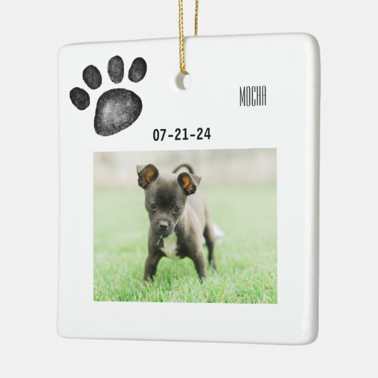 Personalisiertes -Memorial-Foto Keramikornament (Links)