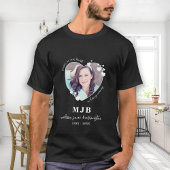 Personalisiertes Memorial Foto Monogram Forever He T-Shirt