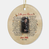 Personalisiertes Memorial Foto Ornament Brief von (Links)