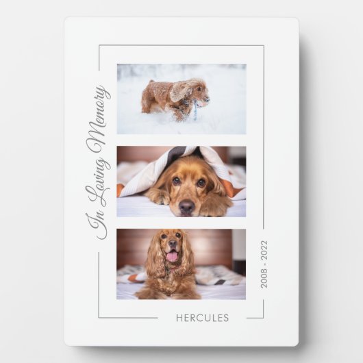 Personalisiertes Memorial Fotoplatte (Vorderseite)