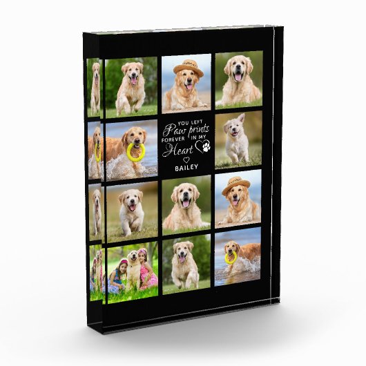 Personalisiertes Memorial Geschenk Pet Loss Keepak Fotoblock (Links)