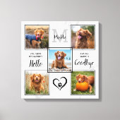 Personalisiertes Memorial Keepake 5 FotoCollage Leinwanddruck (Vorderseite)