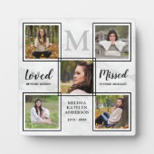 Personalisiertes Memorial Keepake Einzigartiges Fo Fotoplatte (Vorderseite)