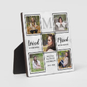 Personalisiertes Memorial Keepake Einzigartiges Fo Fotoplatte (Vorderseite)