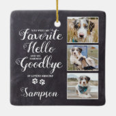 Personalisiertes Memorial Keepake Foto Collage Keramikornament (Rückseite)