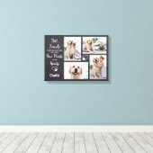 Personalisiertes Memorial Keepake Foto Collage Leinwanddruck (Insitu (Holzboden))