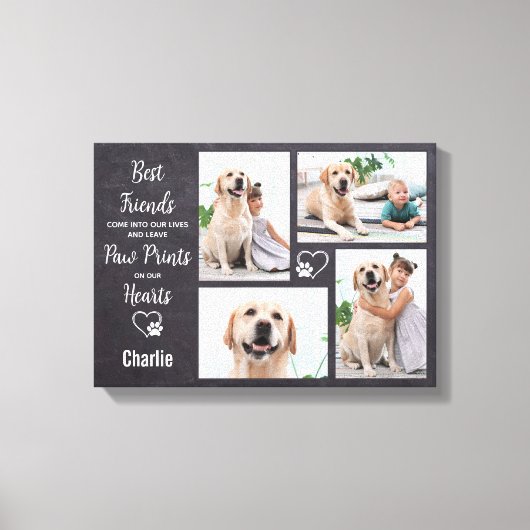 Personalisiertes Memorial Keepake Foto Collage Leinwanddruck (Vorderseite)