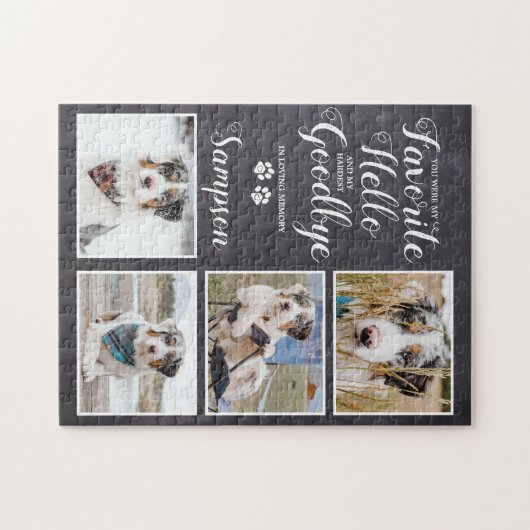 Personalisiertes Memorial Keepake Foto Collage Puzzle (Horizontal)