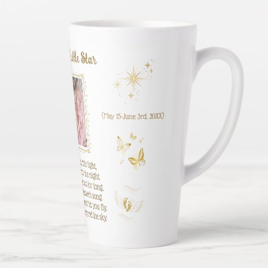 Personalisiertes Memorial Keepake-Tasse Milchtasse (Rechts)
