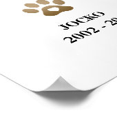 Personalisiertes Memorial Pet Loss Foto Collage Poster (Ecke)