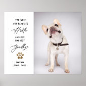 Personalisiertes Memorial Pet Loss Foto Collage Poster (Vorne)