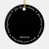 Personalisiertes Memorial Pet Loss Modernes Foto Keramik Ornament (Vorne)