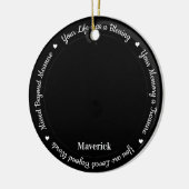 Personalisiertes Memorial Pet Loss Modernes Foto Keramik Ornament (Links)