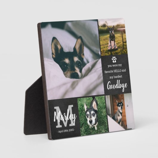 Personalisiertes Memorial Tribute Foto Collage Fotoplatte (Vorderseite)