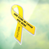 Personalisiertes Memorial Yellow Ribbon Fensteraufkleber (Blatt 3)