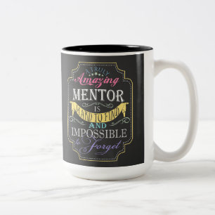 Personalisiertes Mentor Danke-Geschenk Zweifarbige Tasse
