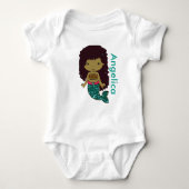 Personalisiertes Mermaid Baby One Piece Tshirt (Vorderseite)